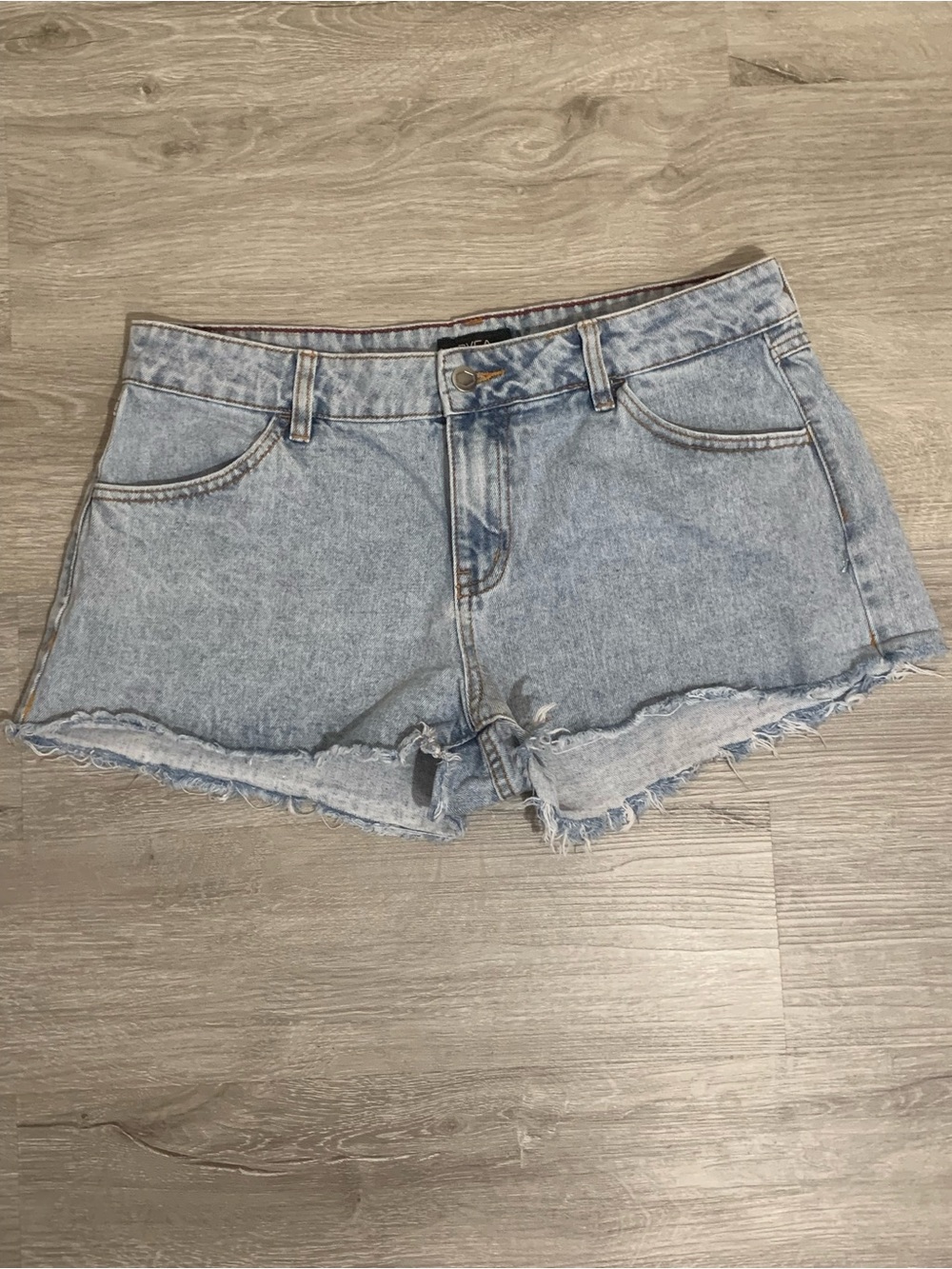 RVCA Light Blue Cutoff Denim Shorts